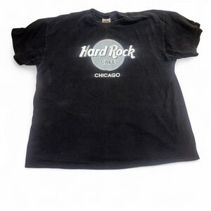 Hard Rock Cafe Black Tee with White Logo